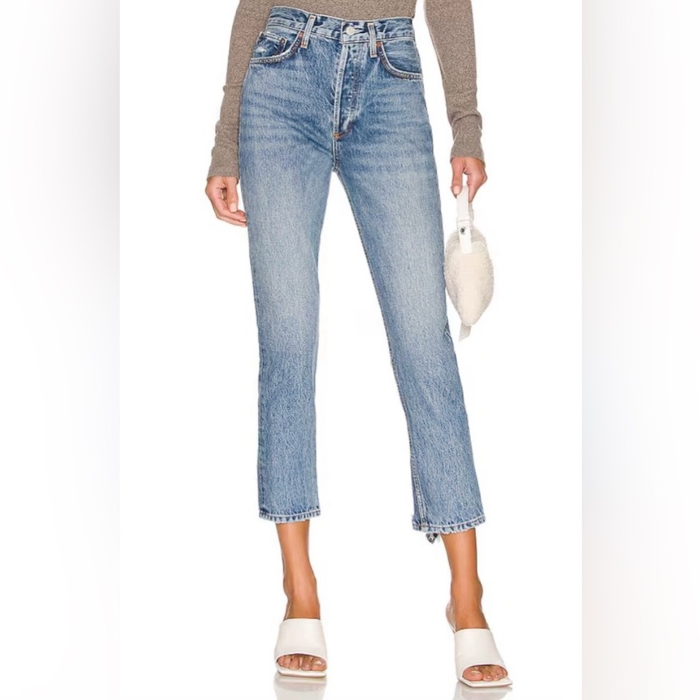Agolde Riley High Rise Straight Crop Jean in Endless